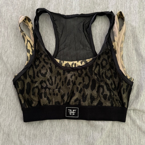 Heroine Sport Tops - New Heroine Sport Leopard and Mesh Sports Bra
